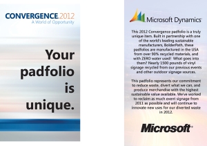 Microsoft Convergence 2012 Insert Card